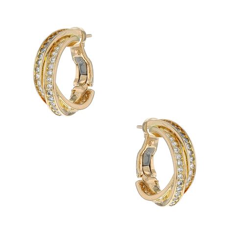 boucle oreilles argent en dentelle cartier|Boucles d'oreilles Collection Diamants .